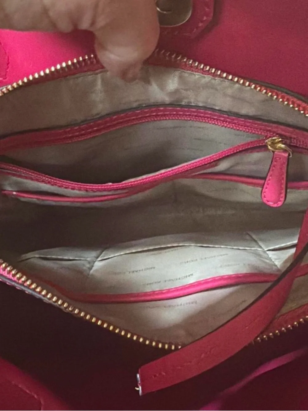 Michael Kors Hot Pink Pebbled Leather Tote